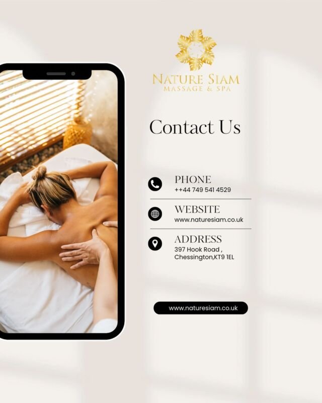 Opening soon this August let Relax your mind and body at nature siam massage & spa  Please visit our website for more information  www.naturesiam.co.uk